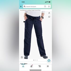 Koi Lindsey scrub pants, XL, navy blue